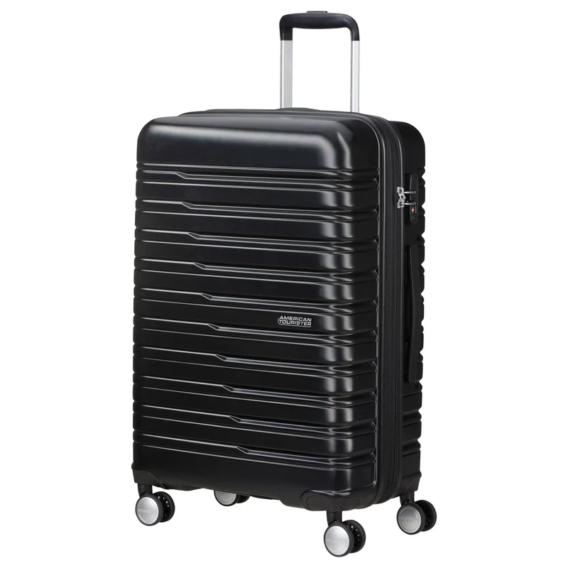 American Tourister Flashline - 4-Rollen-Trolley 67 cm erw. (schwarz)