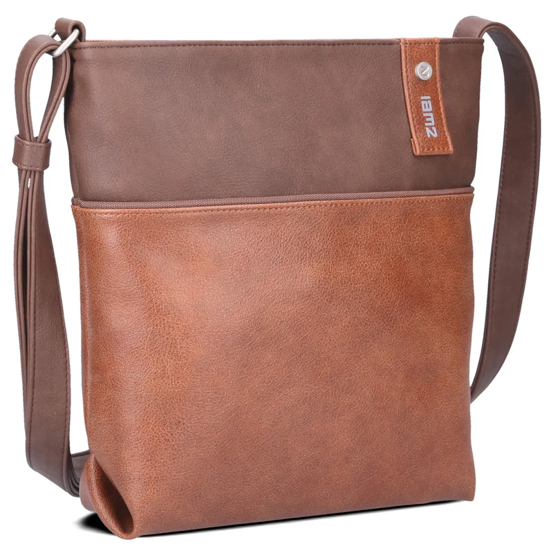zwei Jana J10 - Schultertasche 29 cm (cognac)
