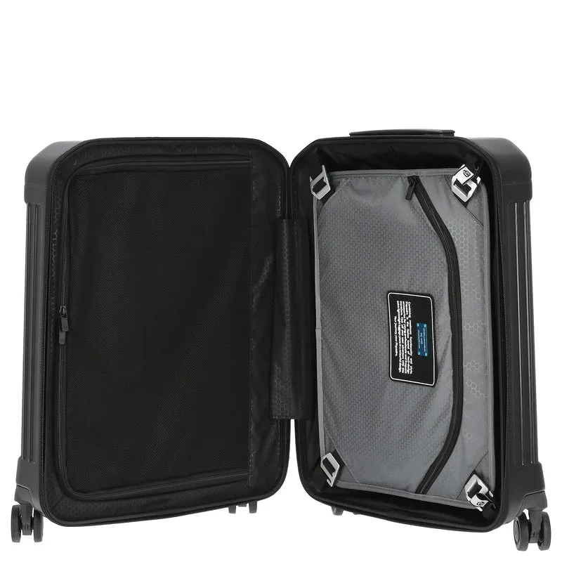 Piquadro PQ-Light - Ultra Slim 4-Rollen-Kabinentrolley 55 cm (matt black)