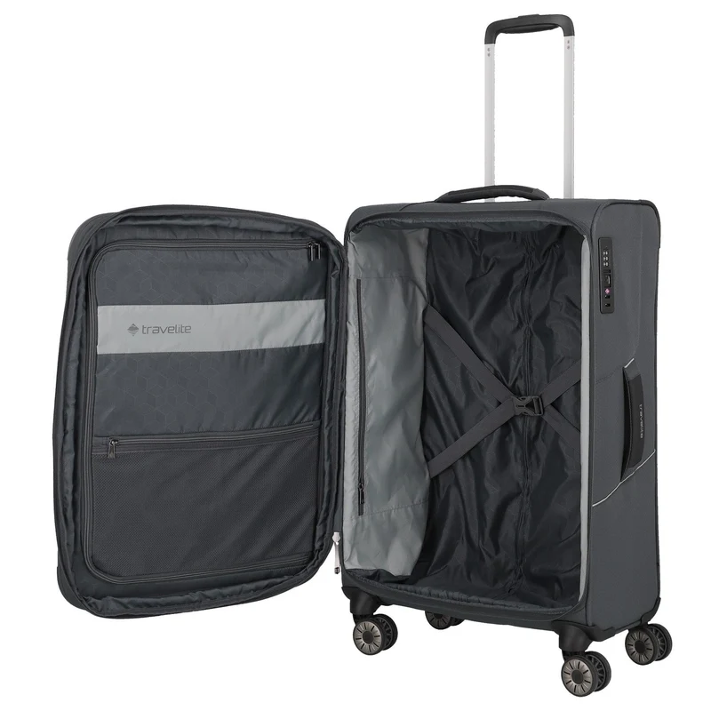 Travelite Skaii - 4-Rollen-Trolley M 67 cm erw. (gipfelgrau)