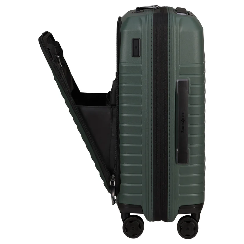 Samsonite Intuo Easy Access - 4-Rollen-Kabinentrolley mit Laptopfach 15.6" 55 cm erw. (olive green)