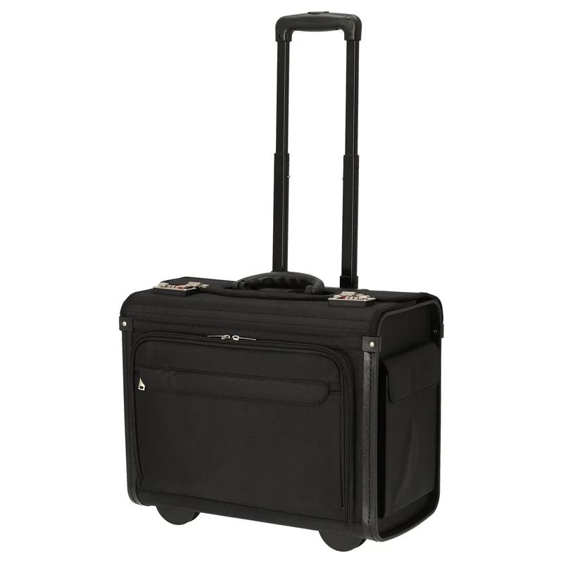 D&N Business - 2-Rollen Businesstrolley 46 cm Polyester (schwarz)