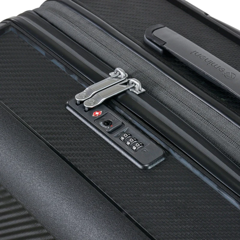 Eminent AEGIS - 4-Rollen-Kabinentrolley 55 cm erw. (midnight black)