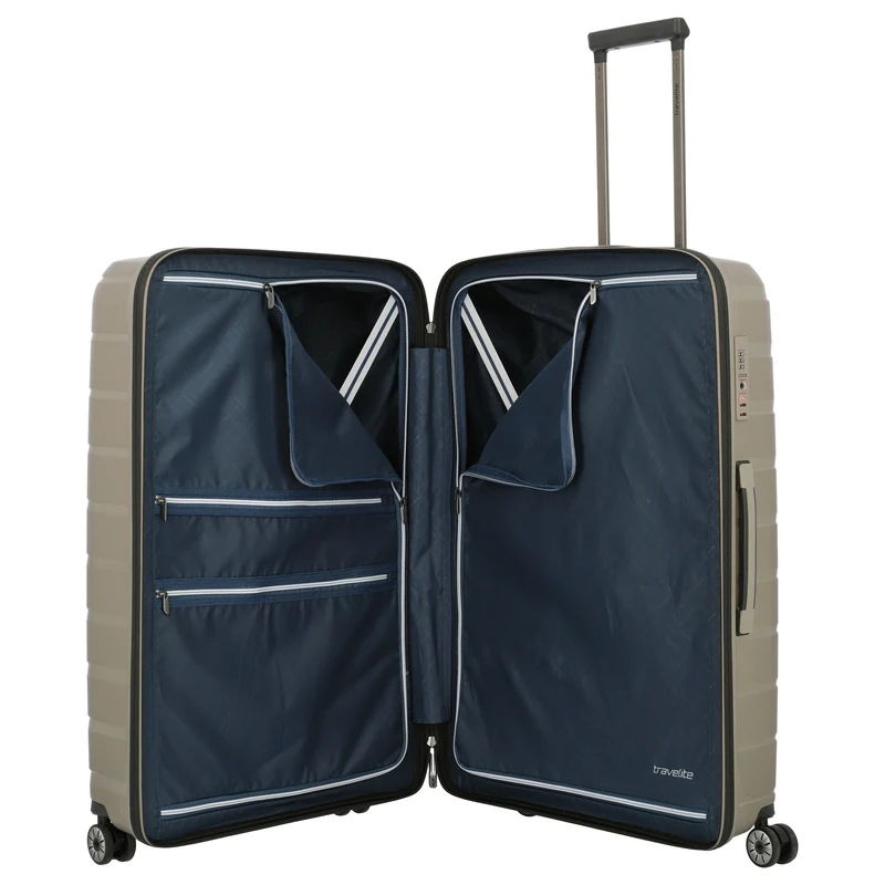 Travelite Air Base - 4-Rollen-Trolley Set 3tlg. L/M/S Vortasche (champagner)