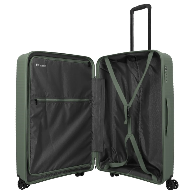 Travelite Air Stripe - 4-Rollen-Trolley 77 cm (green)