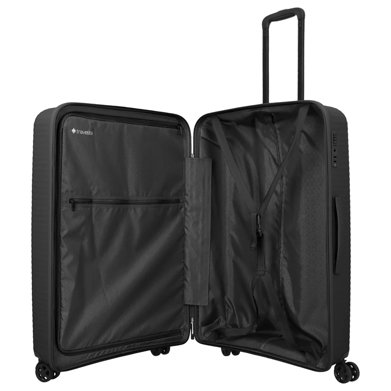 Travelite Air Stripe - 4-Rollen-Trolley 77 cm (black)