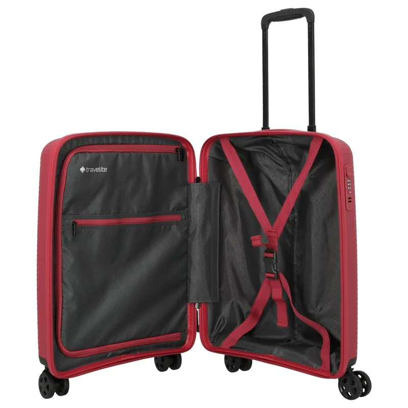 Travelite Air Stripe - 4-Rollen-Kabinentrolley 55 cm (red)
