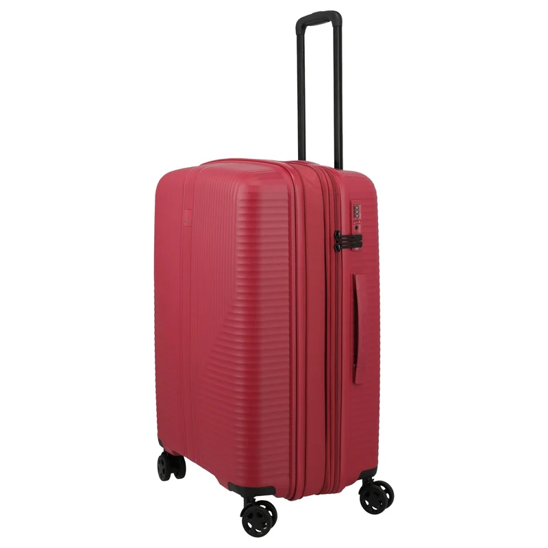 Travelite Air Stripe - 4-Rollen-Trolley 66 cm erw. (red)