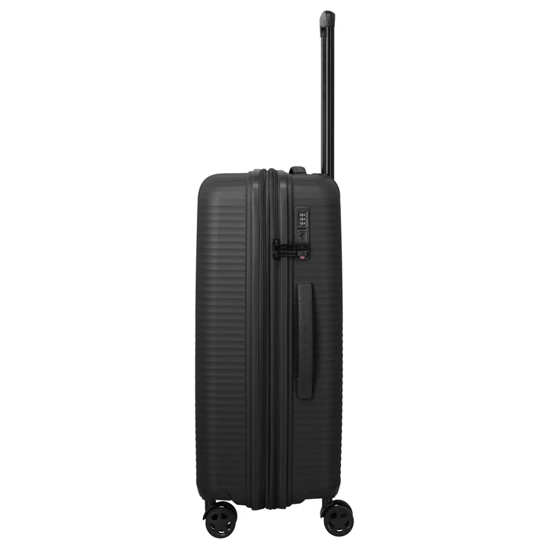Travelite Air Stripe - 4-Rollen-Trolley 66 cm erw. (black)