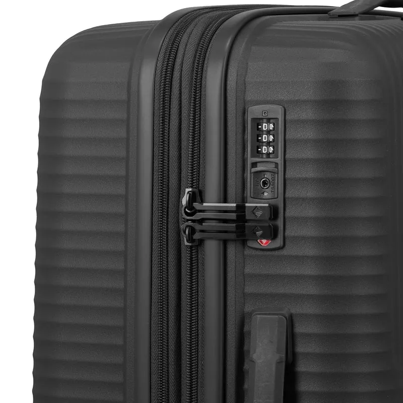Travelite Air Stripe - 4-Rollen-Trolley 66 cm erw. (black)