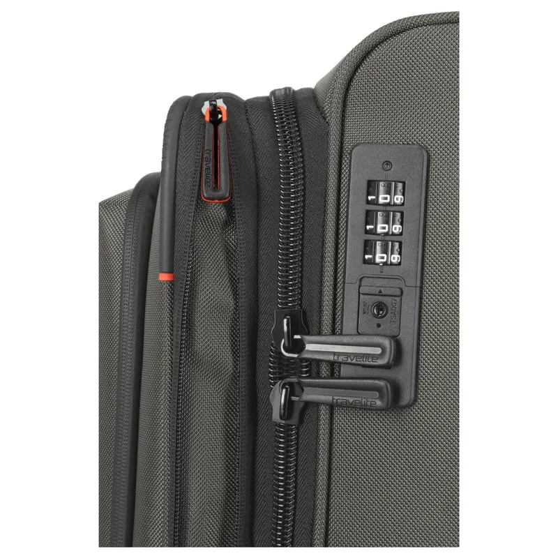 Travelite Crosslite - 4-Rollen-Trolley L 77 cm erw. (oliv)