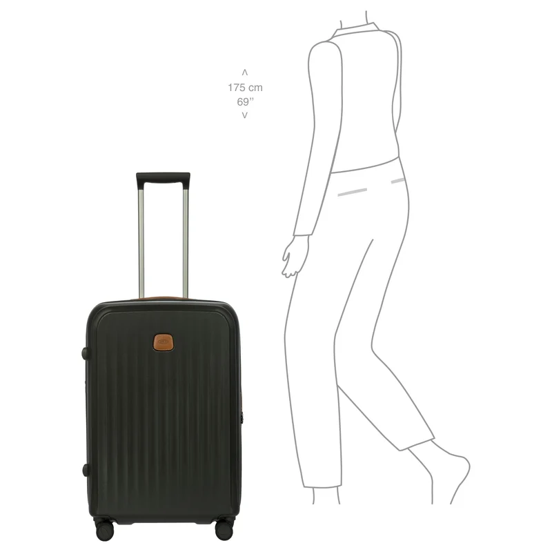 Brics Taormina - 4-Rollen-Trolley M 69 cm erw. (olive)