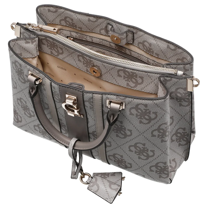 Guess Erenia Girlfriend - Henkeltasche (dark taupe logo)
