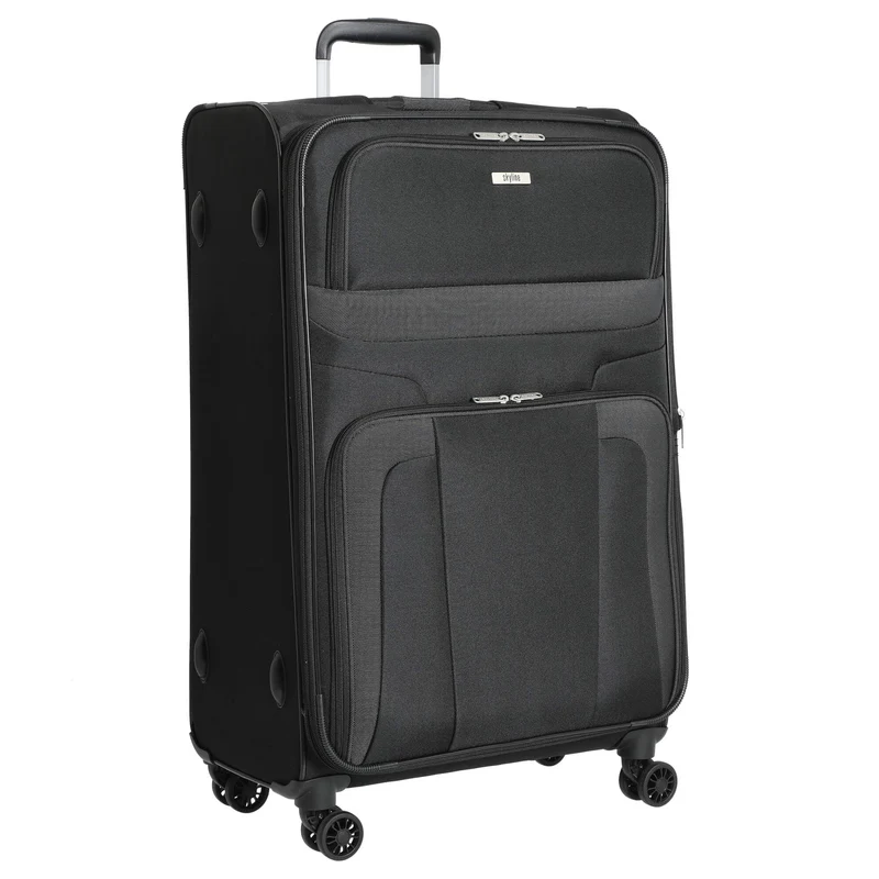 Skyline Orlando - 4-Rollen-Trolley Set L erw./M. erw./S + Boarding Bag + Beautycase 5tlg. (schwarz)