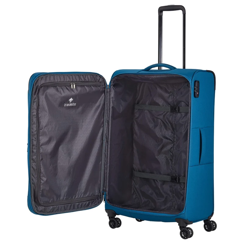 Travelite Chios - 4-Rollen-Trolley L 78 cm erw. (petrol)