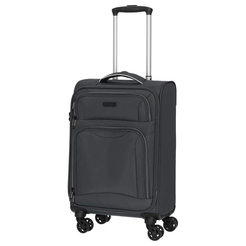 D&N Travel Line 9204 - 4-Rollen-Kabinentrolley S 55 cm (grau)