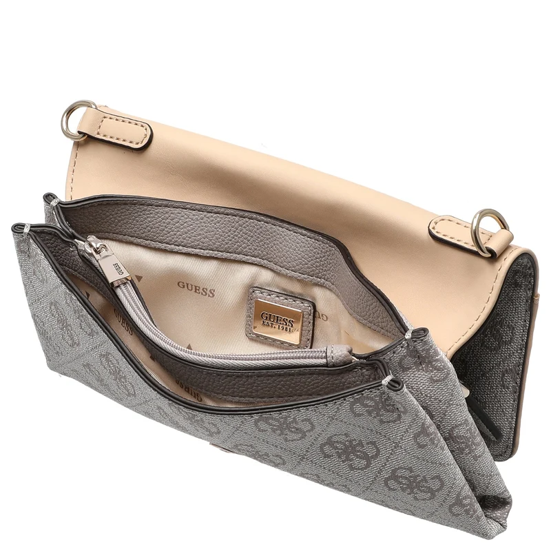 Guess Noelle II Xbody - Clutch 21 cm (dark taupe logo)
