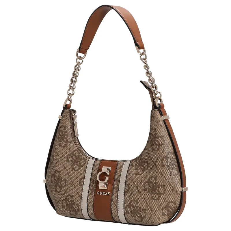 Guess Erenia Top Zip - Schultertasche (latte logo)