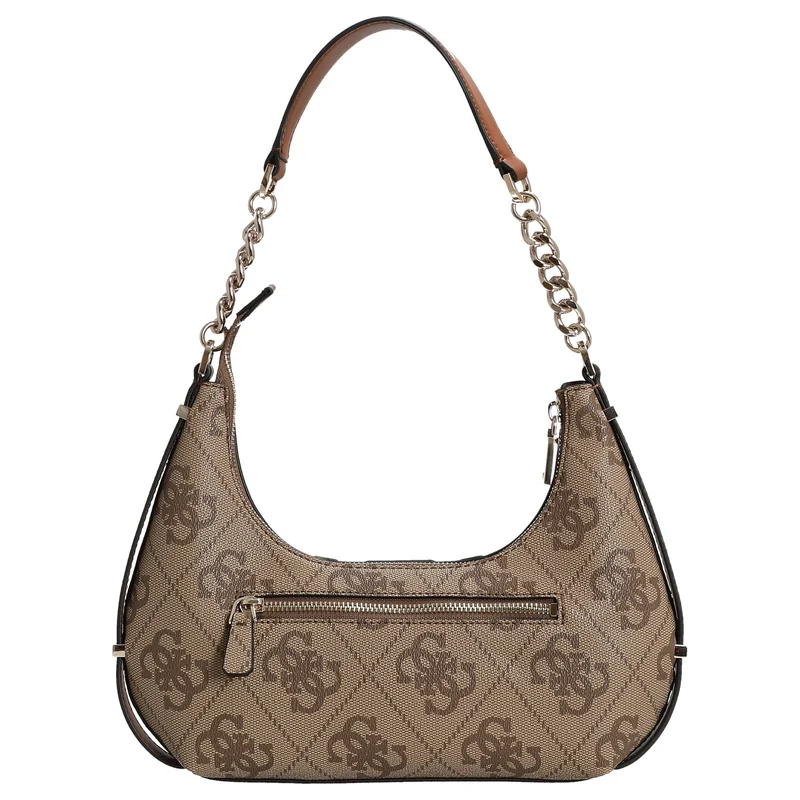 Guess Erenia Top Zip - Schultertasche (latte logo)