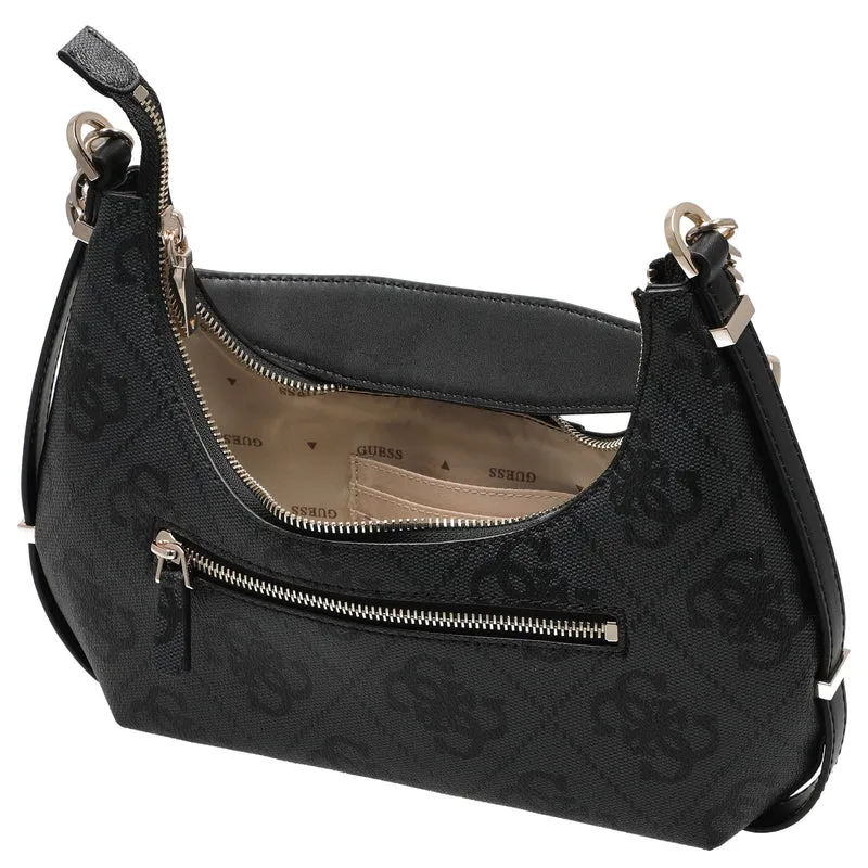 Guess Erenia Top Zip - Schultertasche (coal logo)