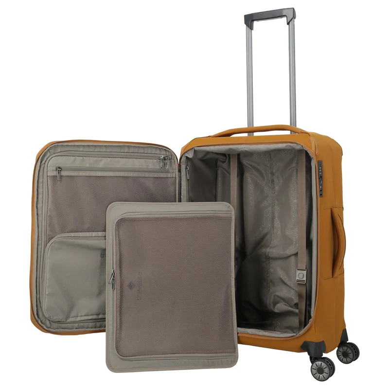 Travelite Priima - 4-Rollen-Trolley M 68 cm (curry)