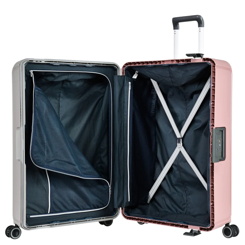 Eminent VERTICA - 4-Rollen-Trolley 76 cm (grau/rosa)