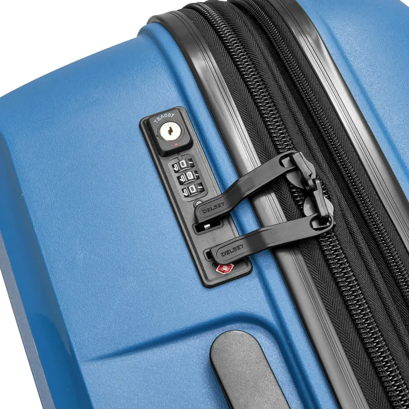 Delsey Paris Belmont Plus - 4-Rollen-Trolley 71 cm erw. (blau)