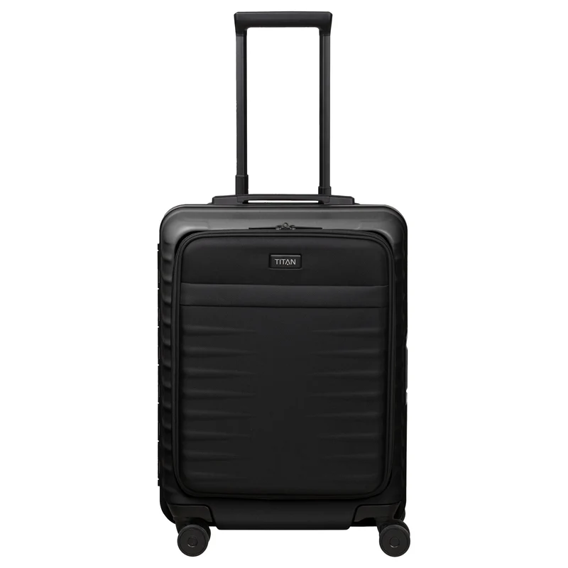 TITAN OVERSEAS - 4-Rollen-Kabinentrolley S 55/23cm mit Vortasche (nightshade black, 55 cm)