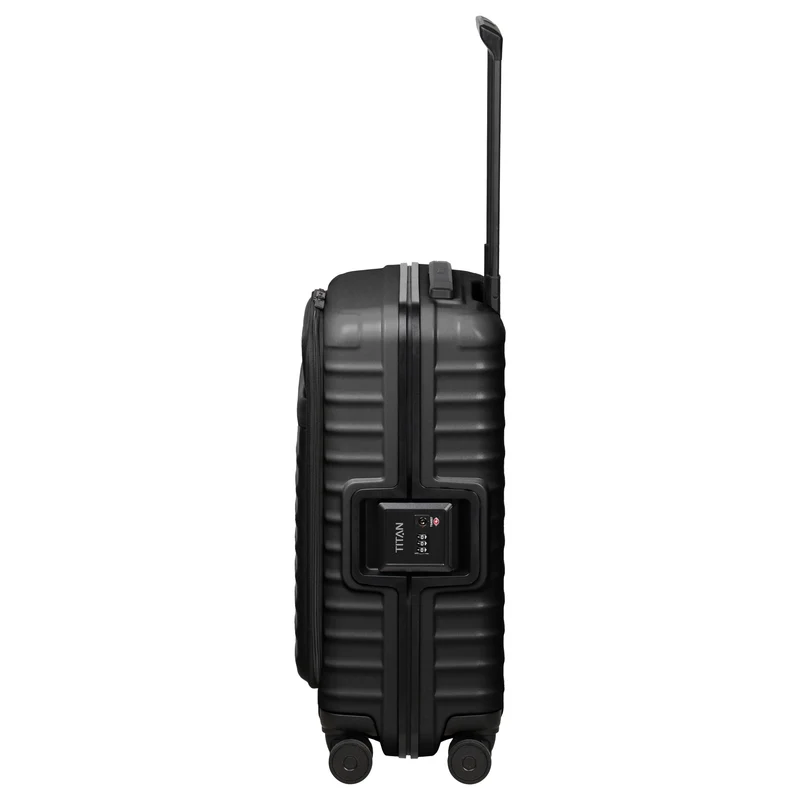 TITAN OVERSEAS - 4-Rollen-Kabinentrolley S 55/23cm mit Vortasche (nightshade black, 55 cm)