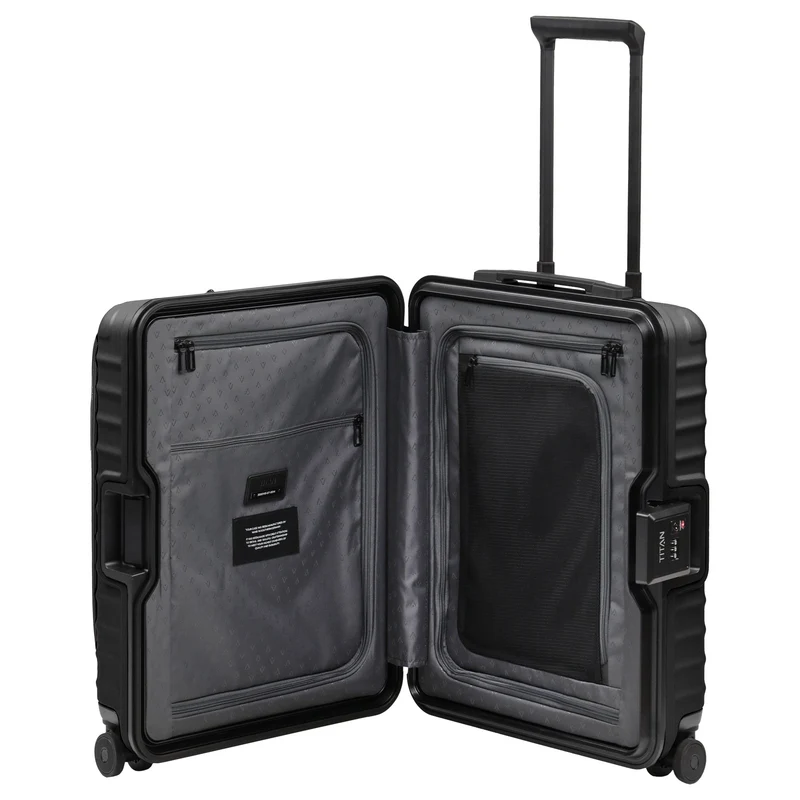 TITAN OVERSEAS - 4-Rollen-Kabinentrolley S 55/23cm mit Vortasche (nightshade black, 55 cm)