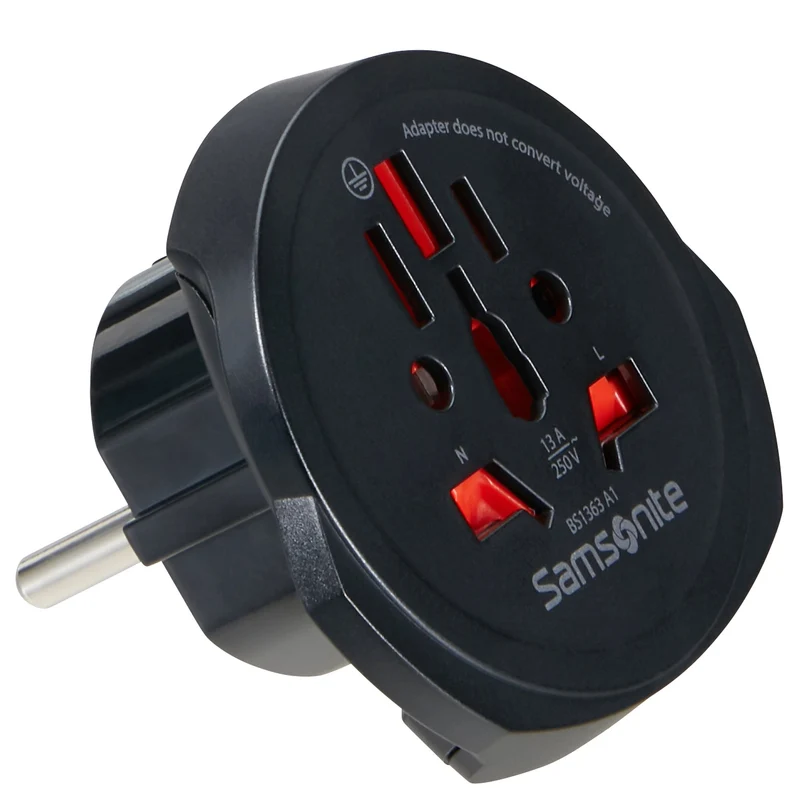 Samsonite World to Europe Adaptor - Reiseadapter (schwarz)