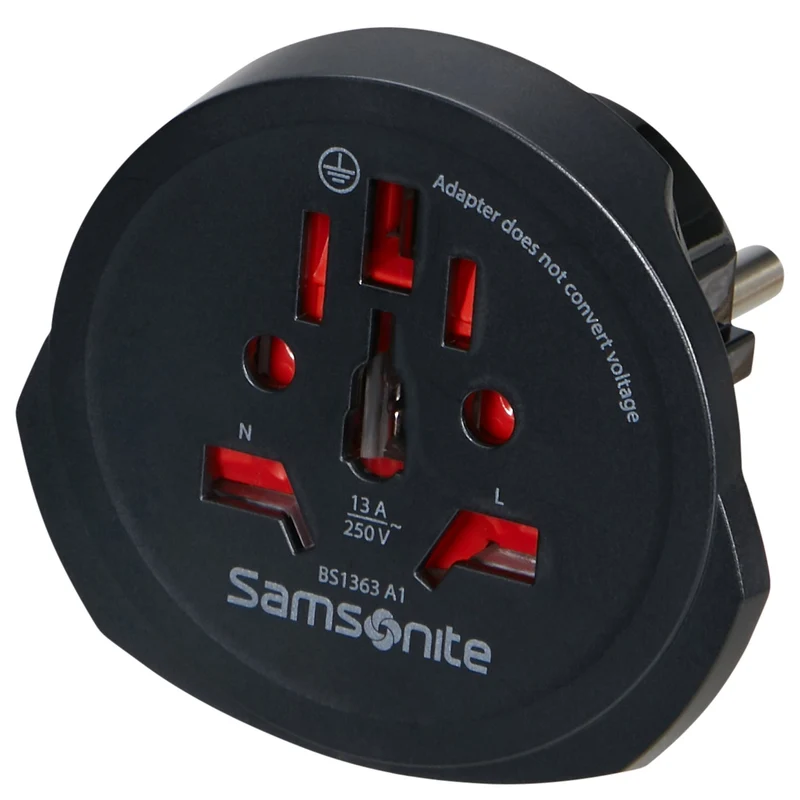 Samsonite World to Europe Adaptor - Reiseadapter (schwarz)