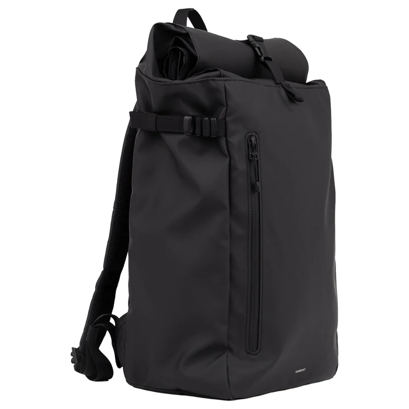 Sandqvist Stream Slim Rolltop - Rucksack 16" 65 cm (black)