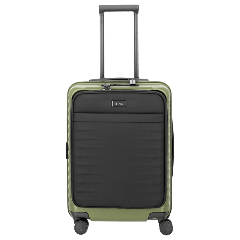 TITAN UPGRADE - 4-Rollen-Kabinentrolley S 55/23 cm mit Vortasche (forest green)