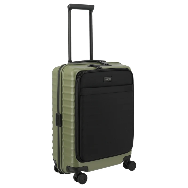 TITAN UPGRADE - 4-Rollen-Kabinentrolley S 55/23 cm mit Vortasche (forest green)