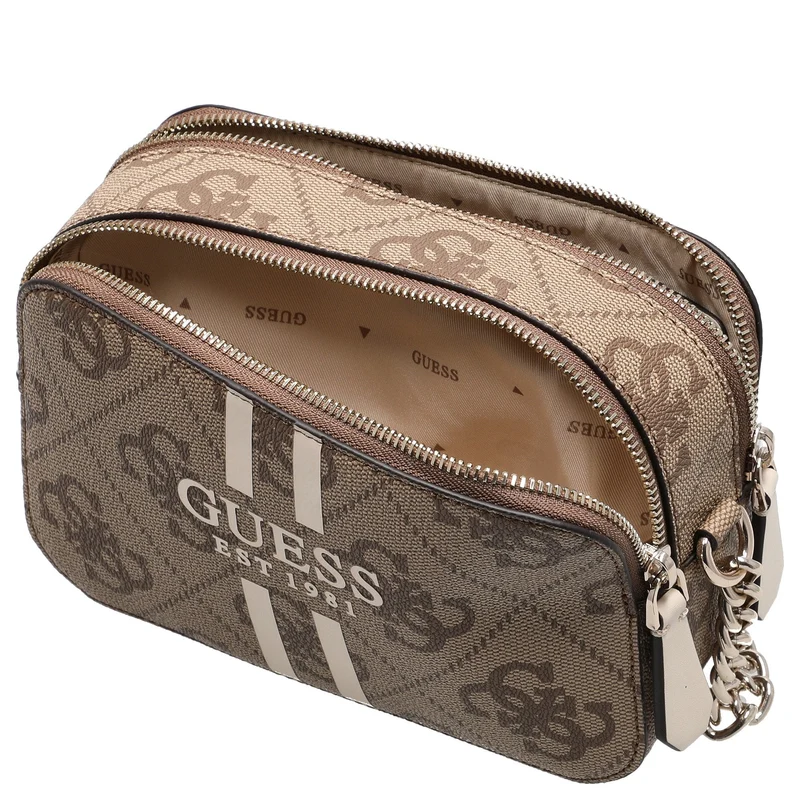 Guess Noelle II Crossbody - Umhängetasche 20 cm (latte logo)
