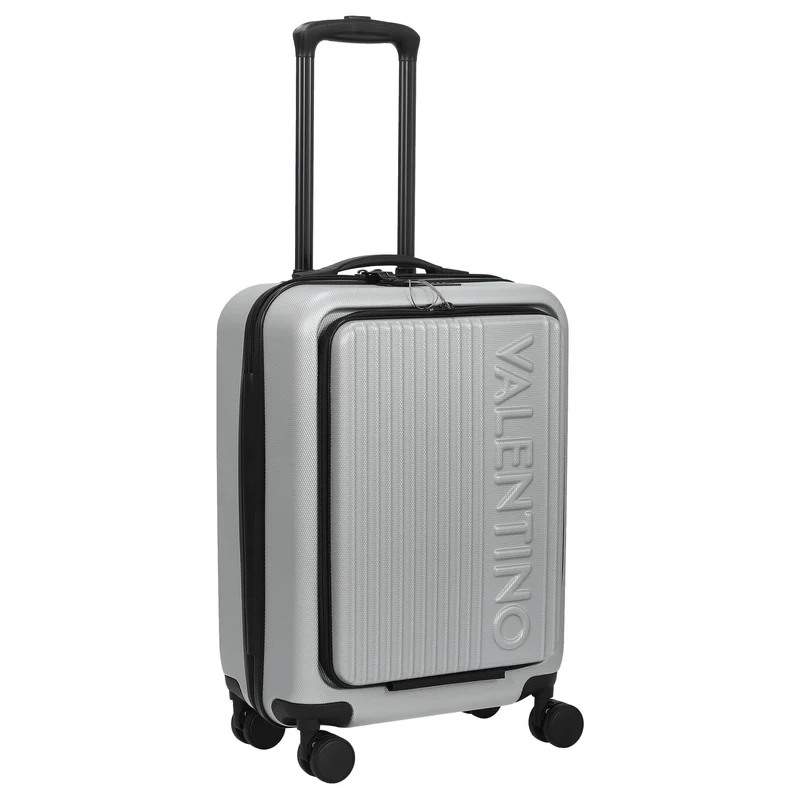 Valentino Bags Lexplor - 4-Rollen-Kabinentrolley mit Vortasche 14" 55 cm (silver)