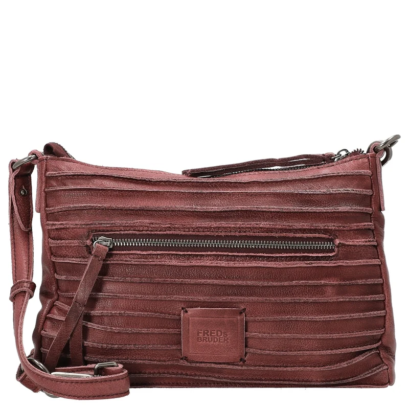 FREDsBRUDER Riffel Crossbag - Umhängetasche 27 cm (barolo red)