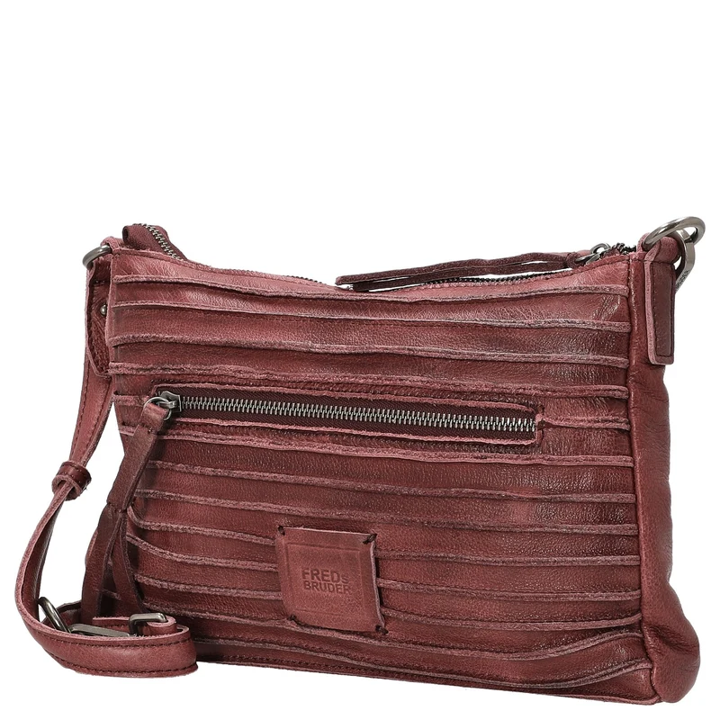 FREDsBRUDER Riffel Crossbag - Umhängetasche 27 cm (barolo red)