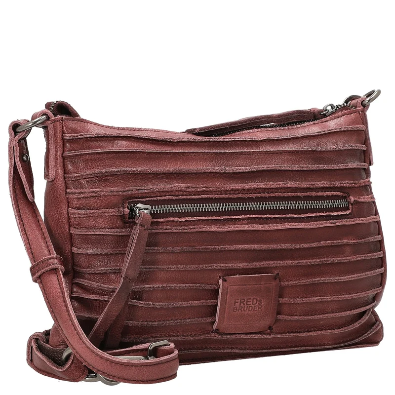 FREDsBRUDER Riffel Crossbag - Umhängetasche 27 cm (barolo red)
