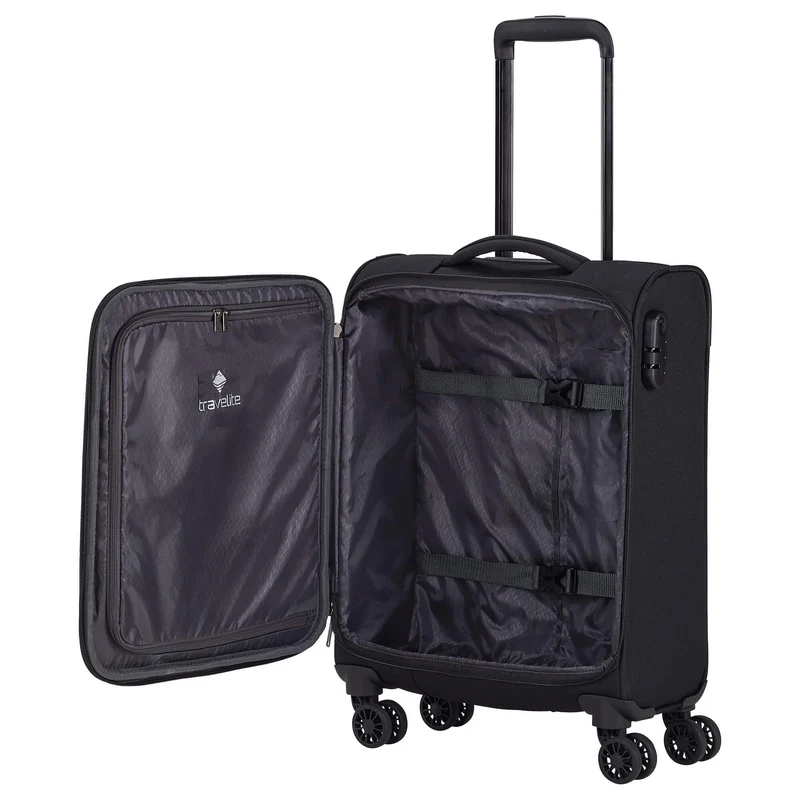 Travelite Chios - 4-Rollen-Kabinentrolley S 55 cm (schwarz)