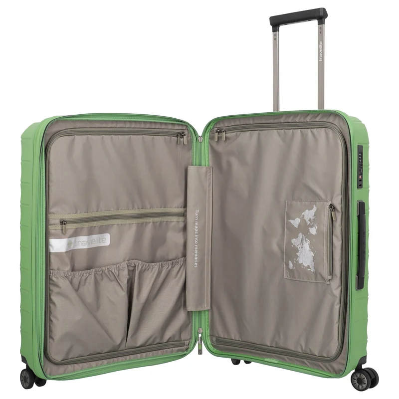 Travelite Mooby - 4-Rollen-Trolley Set L/M/S 3tlg. erw. (grün)