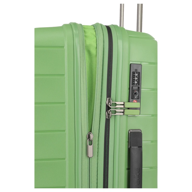Travelite Mooby - 4-Rollen-Trolley Set L/M/S 3tlg. erw. (grün)