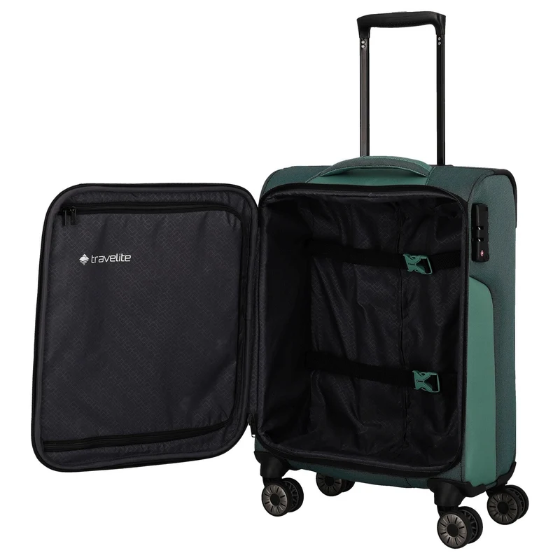 Travelite Viia - 4-Rollen-Kabinentrolley S 55 cm (Eukalyptus)