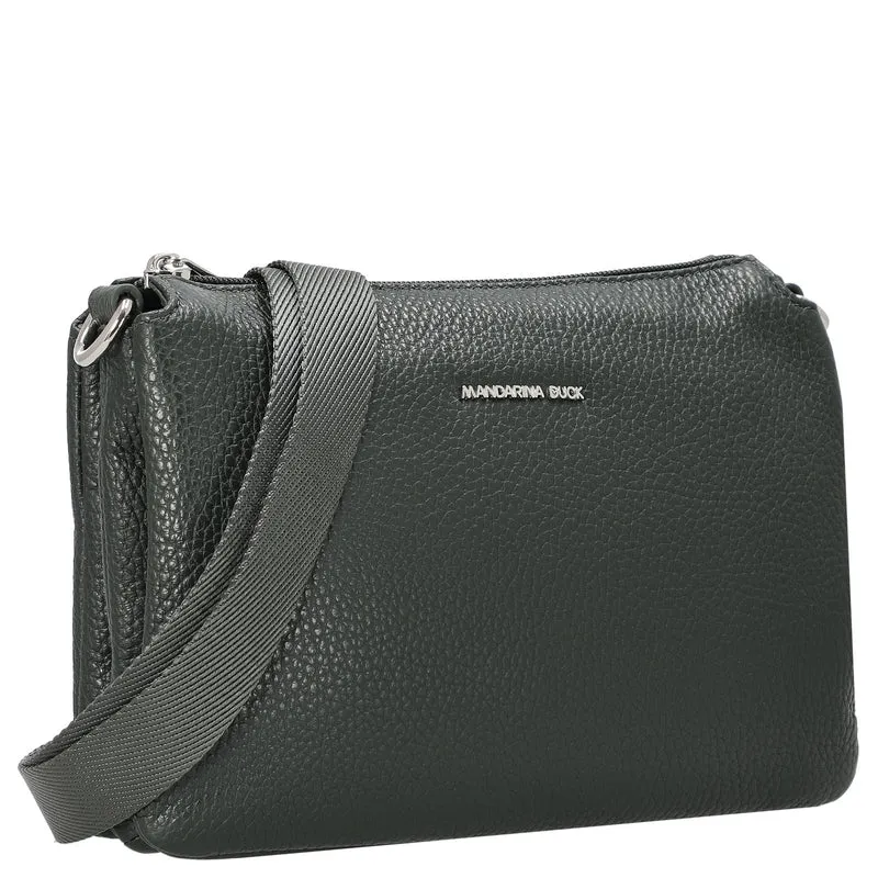 Mandarina Duck Mellow Leather Pochette - Umhängetasche 23 cm (pine green)