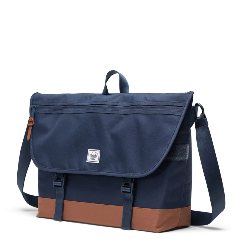 Herschel Cove Messenger - Umhängetasche 16" 50 cm (navy/saddle brown)
