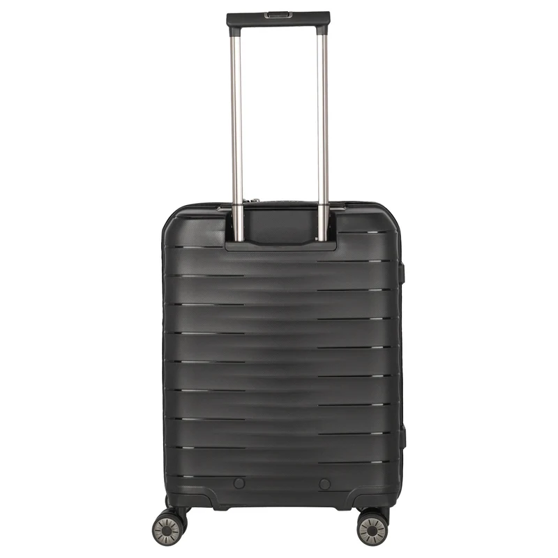 Travelite Mooby - 4-Rollen-Kabinentrolley mit Vortasche S 55 cm (black)
