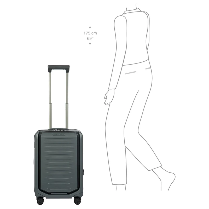 Porsche Design Roadster Hardcase - 4-Rollen-Kabinentrolley mit Vortasche S 55 cm (grey matt)