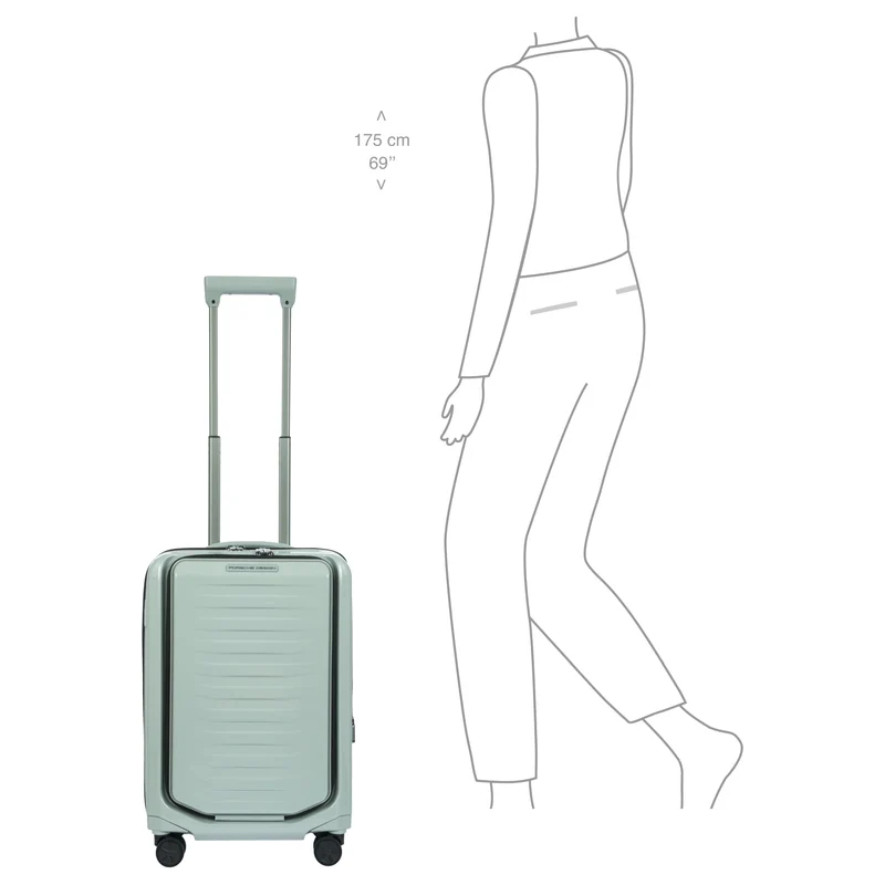Porsche Design Roadster Hardcase - 4-Rollen-Kabinentrolley mit Vortasche S 55 cm (chalk shiny)