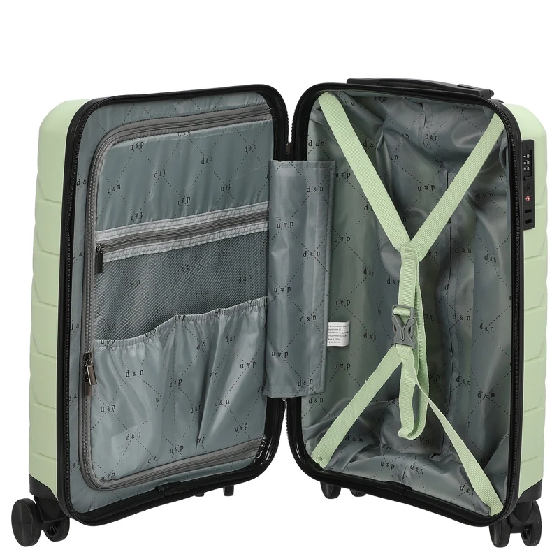 D&N Travel Line 4100 - 4-Rollen-Kabinentrolley S 54 cm (lime green)